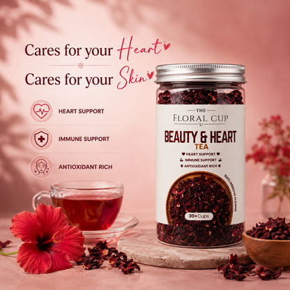 Beauty & Heart Herbal Tea | Hibiscus Flower Tea | 30+ Cups