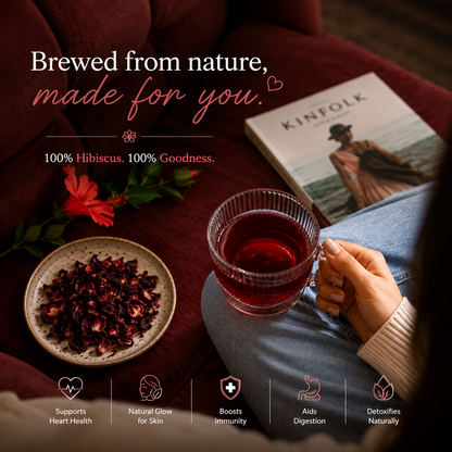 Beauty & Heart Herbal Tea | Hibiscus Flower Tea | 30+ Cups