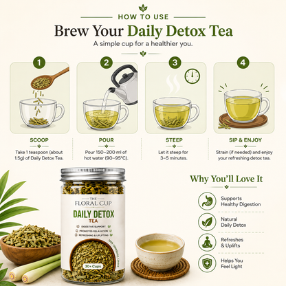 Daily Detox Herbal Tea | Lemongrass Tea | 30+ Cups