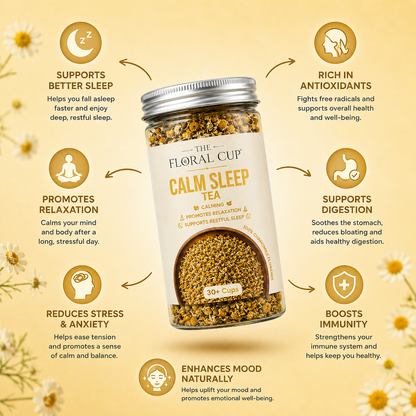 Calm Sleep Herbal Tea | Chamomile Flower Tea | 30+ Cups