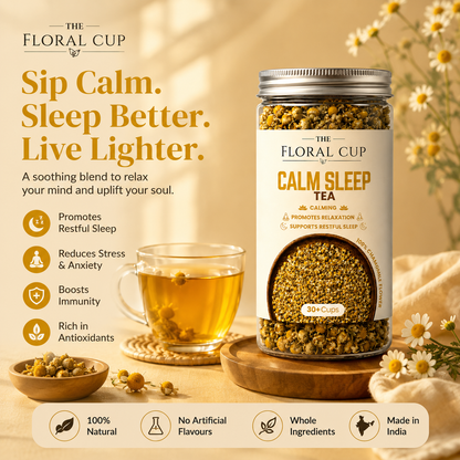 Calm Sleep Herbal Tea | Chamomile Flower Tea | 30+ Cups