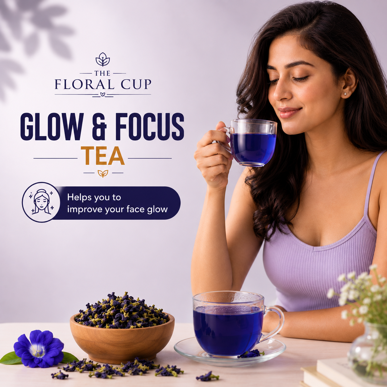 Glow & Focus Herbal Tea – Butterfly Pea Flower