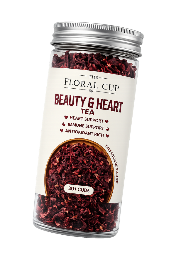 Beauty & Heart Herbal Tea | Hibiscus Flower Tea | 30+ Cups